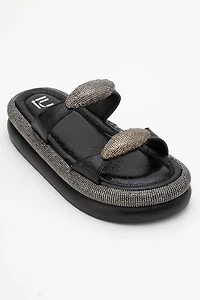 Prologue Shoes Womens Finery Embellished Platform Slide