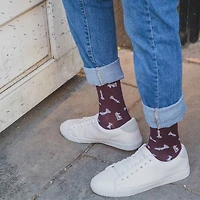 MeMoi Men's Checkmate Chess Rayon From Bamboo Crew Socks
