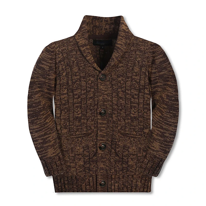 Gioberti Boy's 100% Cotton Knitted Shawl Collar Cardigan Sweater