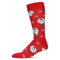 MeMoi Men's Snow Globes Holiday Crew Socks