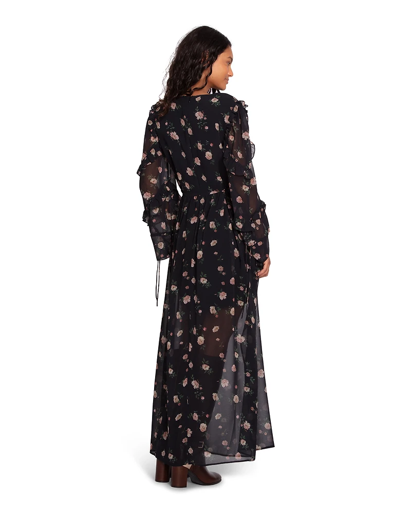 Belle & Bloom Womens Come As You Are Floral Maxi Dress