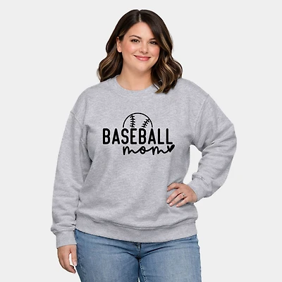 Simply Sage Market - Baseball Mom Ball Women's Plus Sized Graphic Sweatshirt