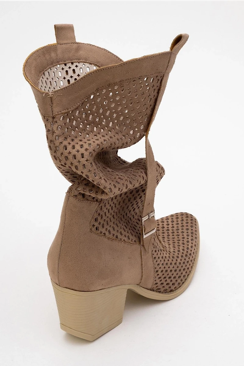 Prologue Shoes Womens Larry Western Cut-Out Summer Boots