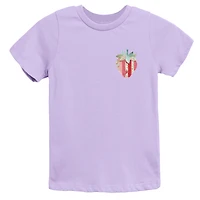 The Juniper Shop - Strawberry Faux Patchwork Youth Short Sleeve Graphic T-Shirt