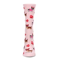 MeMoi Puppy Love & Gift Bamboo Blend Crew Socks