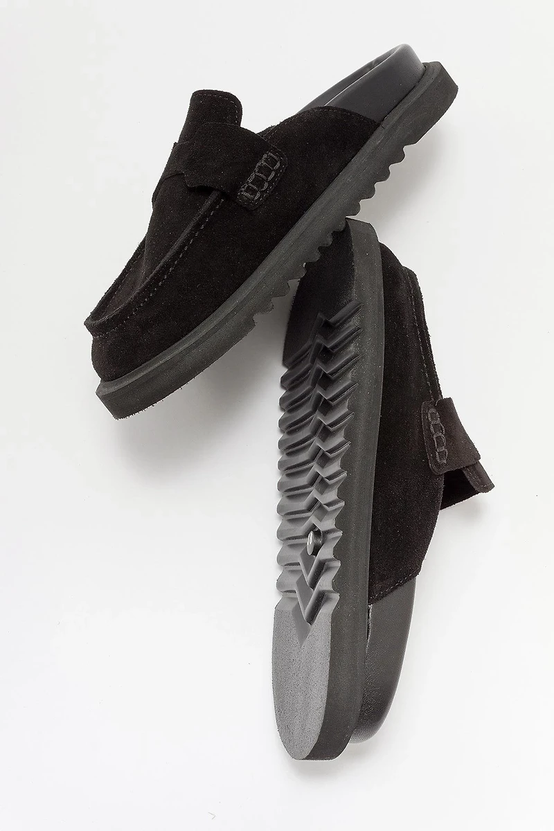 Forever & Always Womens Laven Suede Leather Mules