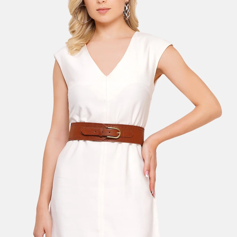 AGP PARIS Dark Brown Women's Belt