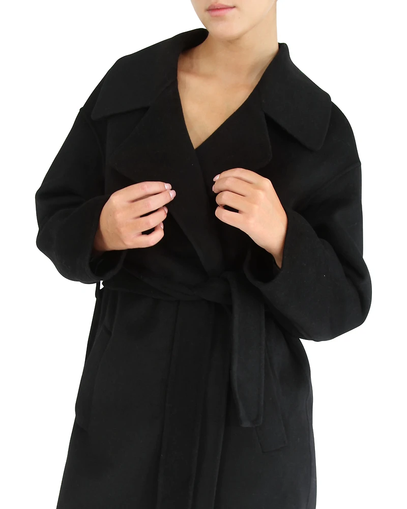 Belle & Bloom Womens Eternal Flame Wool Blend Short Robe Coat