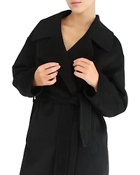 Belle & Bloom Womens Eternal Flame Wool Blend Short Robe Coat