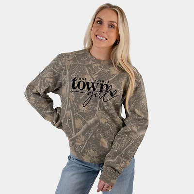 Simply Sage Market - Small Town Girl Heart Women's Camo Sweatshirt