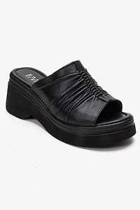 Forever & Always Womens Nellie Leather Platform Sandal