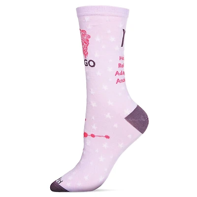 MeMoi Women's Virgo Zodiac Sign Crew Socks