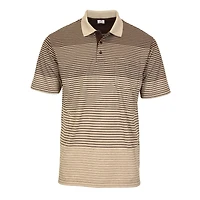 Gioberti Men's Pin Stripe Short Sleeve Polo w/ Chest Pocket