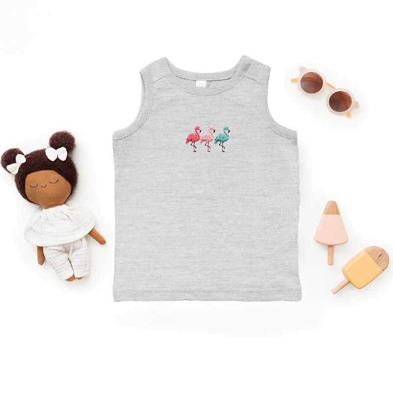 The Juniper Shop - Three Flamingos Toddler Graphic Tank