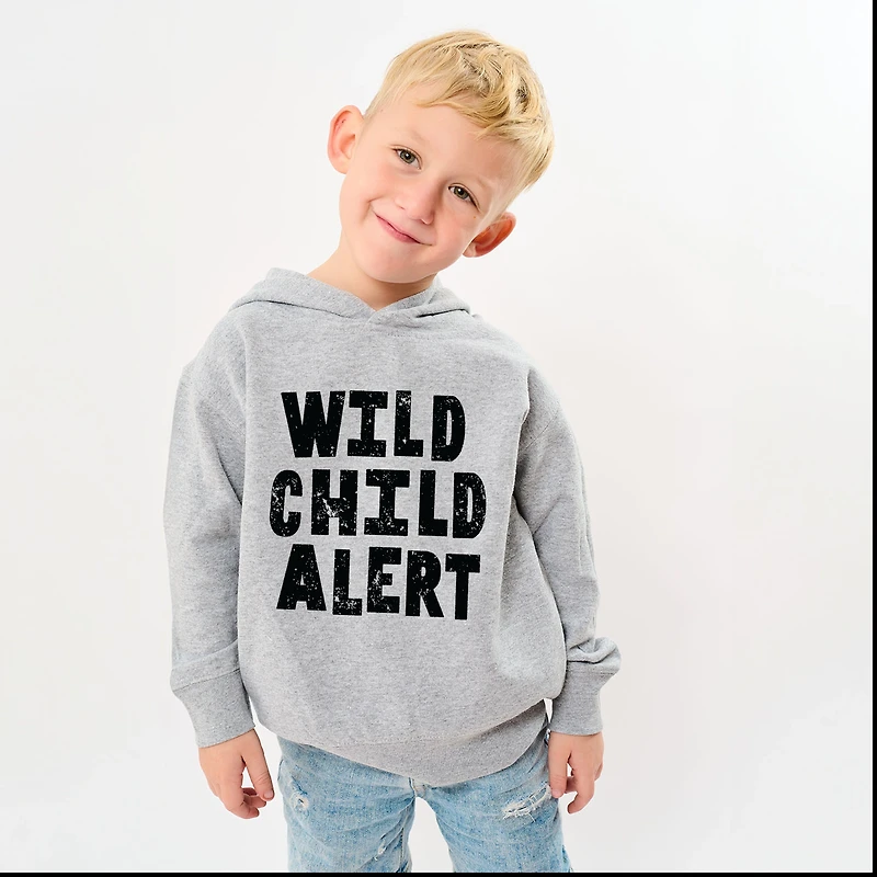 The Juniper Shop - Wild Child Alert Distressed Toddler Hoodie