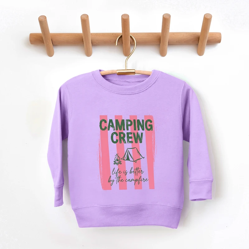 The Juniper Shop - Camping Crew Stripes Toddler Graphic Sweatshirt