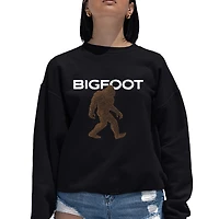 LA Pop Art Bigfoot - Women's Word Crewneck Sweatshirt