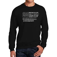 LA Pop Art Glory Hallelujah Flag - Mens Word Crew Sweatshirt