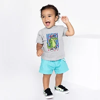 The Juniper Shop - Toddler Short Sleeve Graphic T-Shirt Patriotic Alligator Stripes