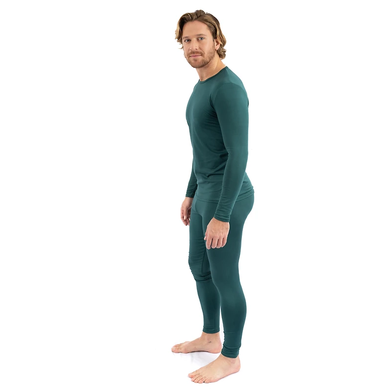 Leveret Men's Boho Solid Thermal Pajama Set