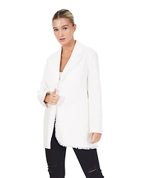 Belle & Bloom Womens Young Blood Frayed Edge Blazer