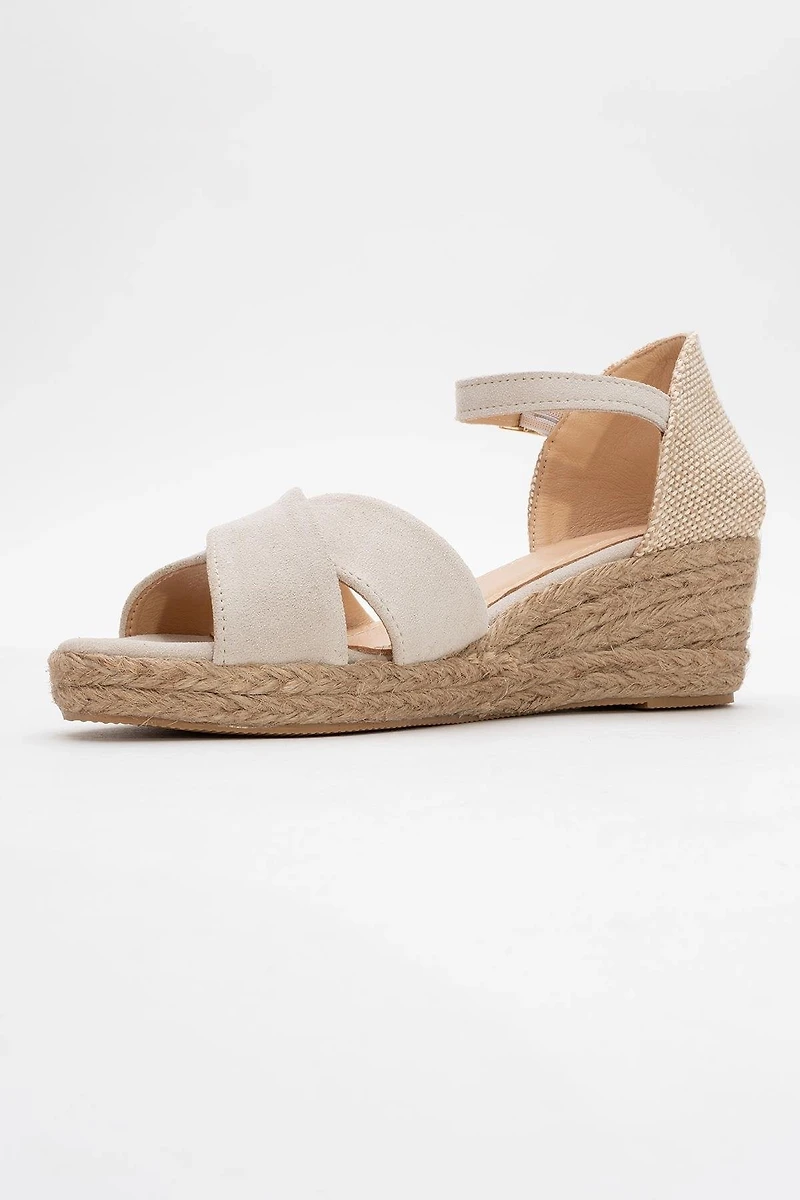 Forever & Always Womens Miria Leather Platform Espadrille