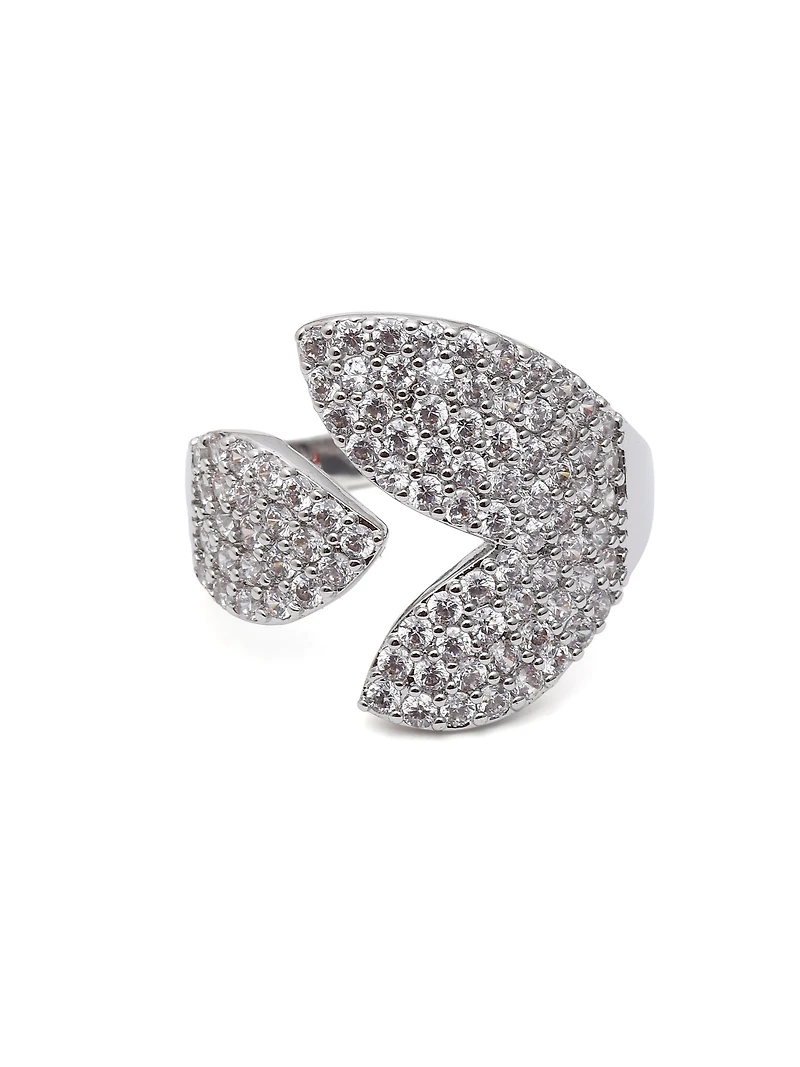 AGP Paris Women's Abstract Pave Open Ring