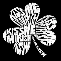 LA Pop Art Men's Word T-Shirt - Kiss Me I'm Irish