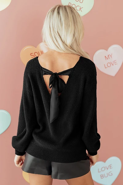 Threaded Pear Women's Alianna Backless Drop Shoulder Sweater