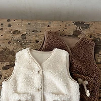 MyKids-USA Baby Girl Ins Two Pockets Thickened Knit Cardigan