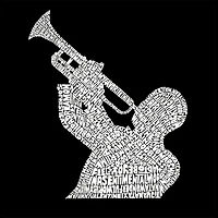 LA Pop Art Men's Word T-Shirt - All Time Jazz Songs