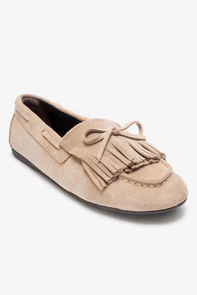 Forever & Always Womens Axeli Leather Tassel Loafer