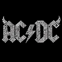 LA Pop Art Acdc - Women's Word Crewneck Sweatshirt