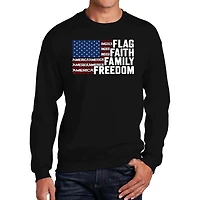 LA Pop Art Faith Flag - Men's Word Crew Sweatshirt