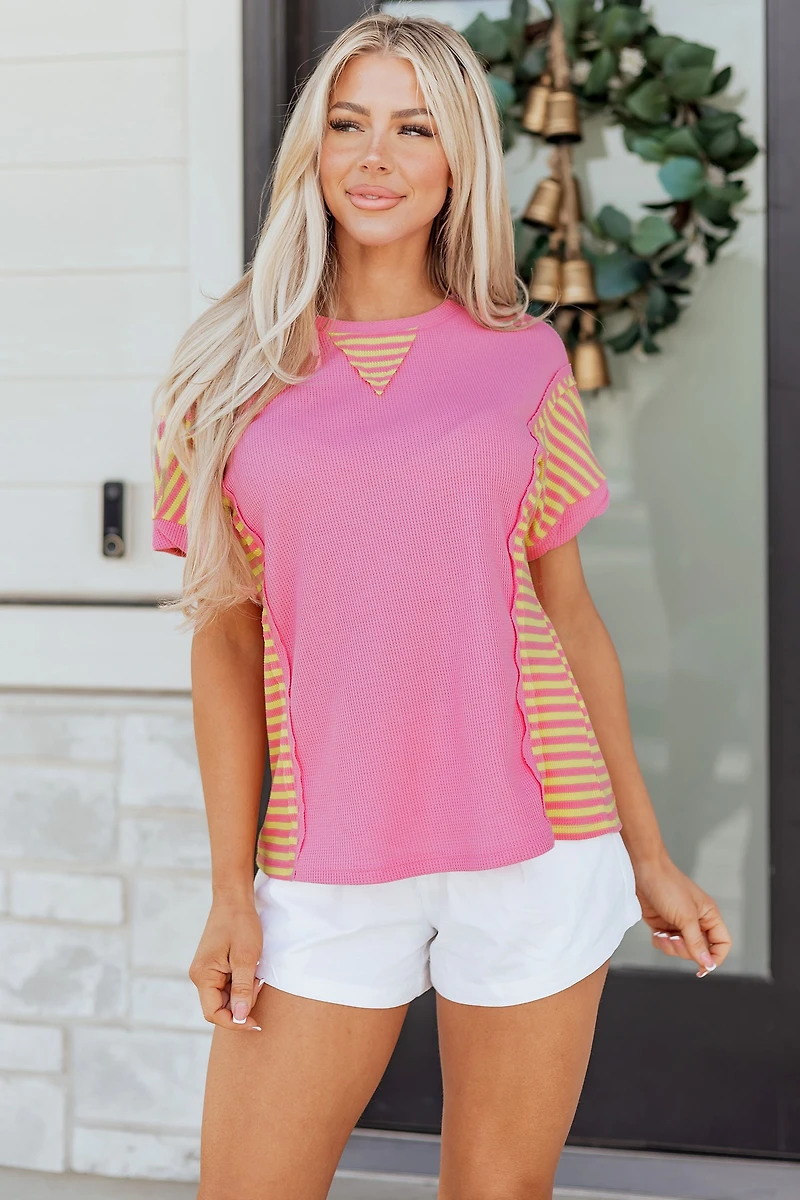 Threaded Pear Women's Wynter Patchwork Loose T Shirt