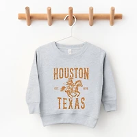 The Juniper Shop - Houston Texas Cowboy Distressed Toddler Graphic Sweatshirt