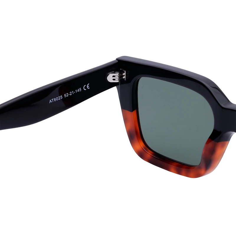 AGP PARIS Women's Two-Tone Geometric Edge Acetate Polarized Lens UV400 Sunglasses