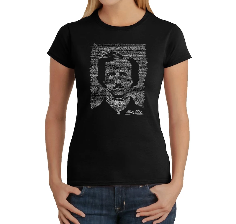 LA Pop Art Women's Word T-Shirt - EDGAR ALLEN POE