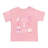 The Juniper Shop - Two Birthday Pink Coquette Toddler Short Sleeve Graphic T-Shirt