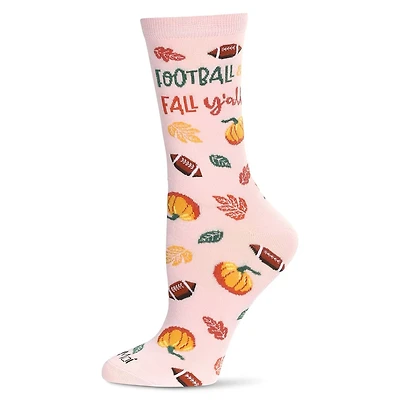 MeMoi Women's Football & Fall Bamboo Crew Socks