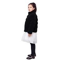 Rokka&Rolla Little & Big Kid Girls Faux Fur Puffer Jacket