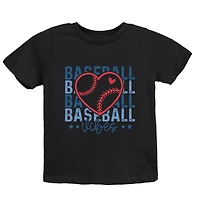 The Juniper Shop - Baseball Heart Stacked Youth Short Sleeve Graphic T-Shirt