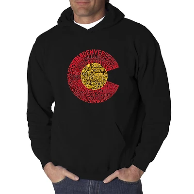 LA Pop Art Colorado - Men's Word Hooded Sweatshirt