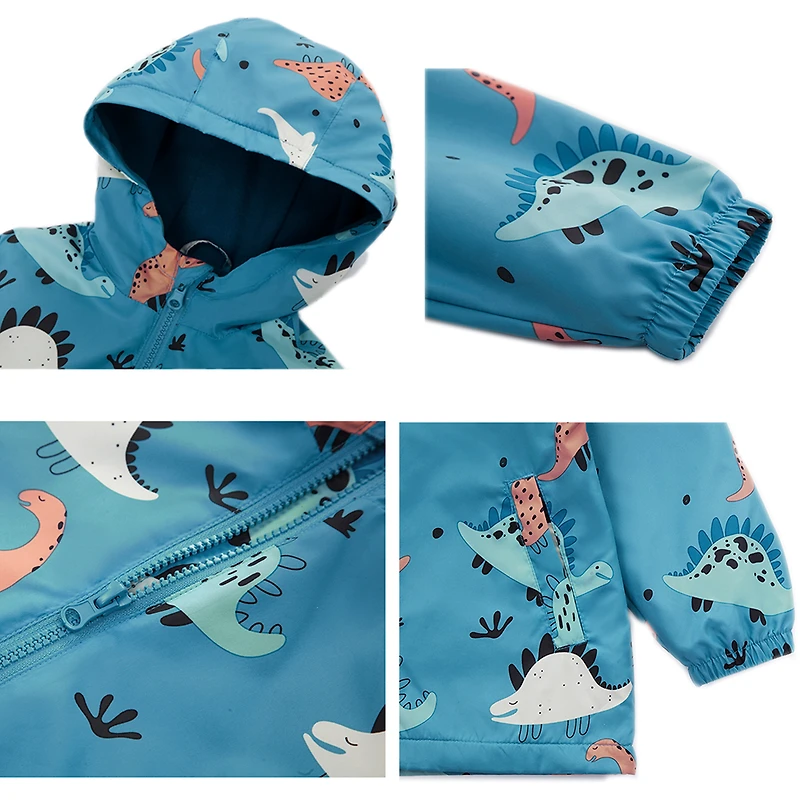Rokka&Rolla Toddler Boys Lightweight Fleece-Lined Jacket