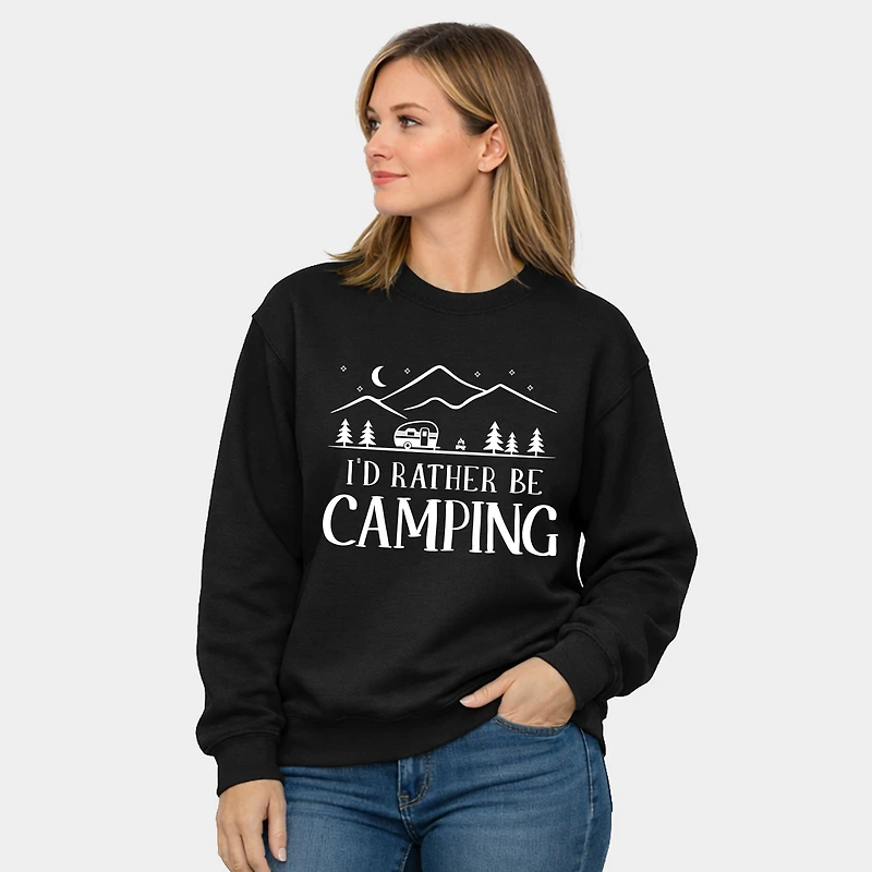 Simply Sage Market - Rather Be Camping Camper Women's Graphic Sweatshirt