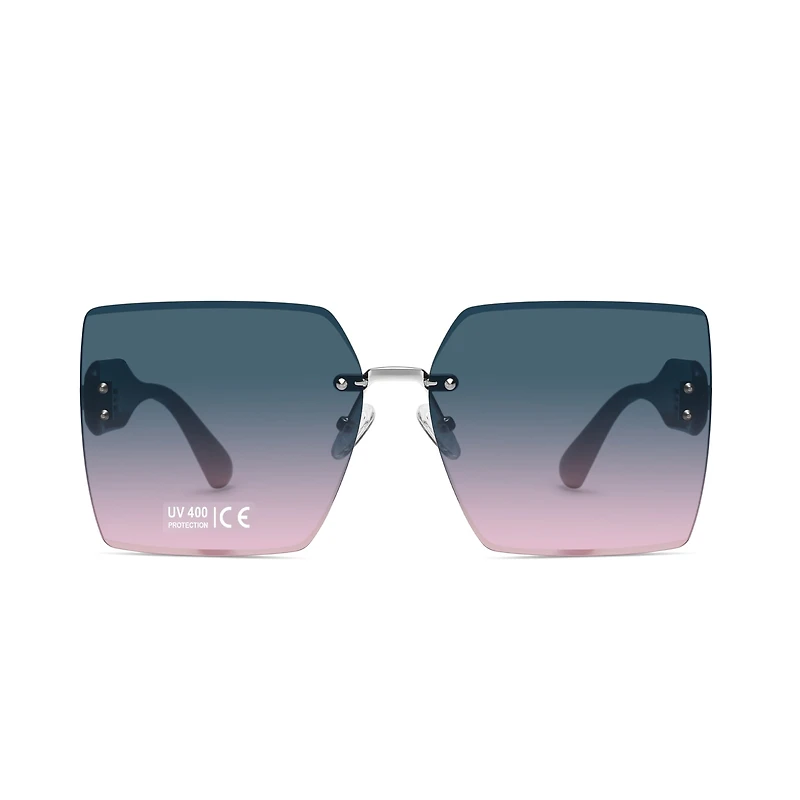 AGP PARIS Women's Square Acetate Gradient Lens UV400 Sunglasses