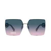 AGP PARIS Women's Square Acetate Gradient Lens UV400 Sunglasses