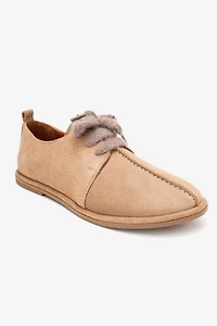 Forever & Always Womens Denora Leather Lace Up Shoes