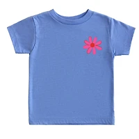 The Juniper Shop - Happy Vibes Flower Toddler Short Sleeve Graphic T-Shirt
