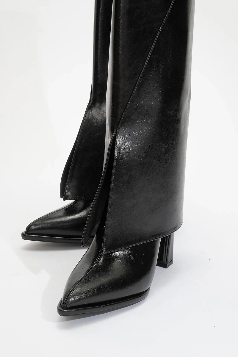 Prologue Shoes Womens Aja Block Heel Convertible Knee High Boot